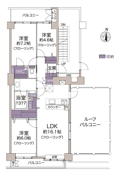 八乙女シティハウスの間取り