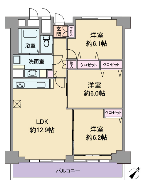  ≪苦竹駅1分≫ウエストパレスマンション