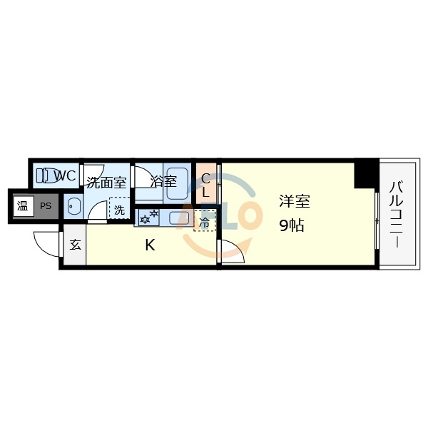 CITY SPIRE上本町の間取り|CITY SPIRE上本町　開放感ある間取り