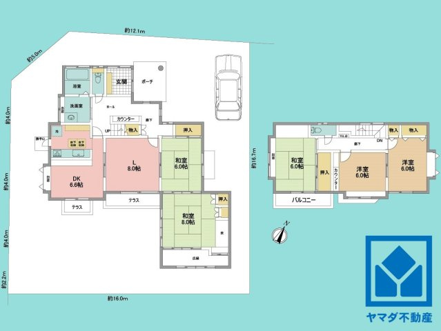 西宮市北六甲台４丁目の間取り