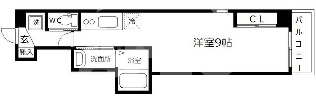 ビガーポリス369天神橋三丁目Ⅱアルチェの間取り|ビガーポリス369天神橋三丁目IIアルチェ　開放感のある間取り
