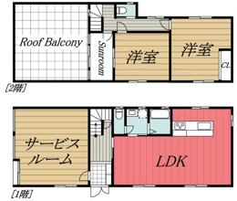 【間取り】 | 旭ヶ丘5丁目店舗付き戸建