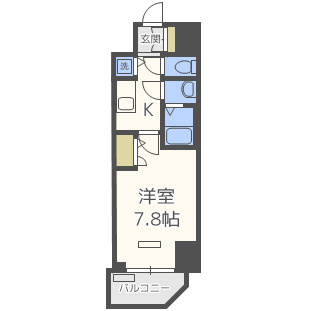 プレサンス梅田東ベータの間取り|プレサンス梅田東ベータ　開放感のある間取り