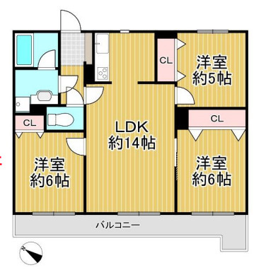 【間取り】 | ☆ユニライフ宇治Ⅲ