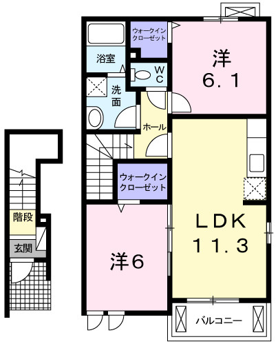 メゾンブローテ　Ａの間取り|間取図
