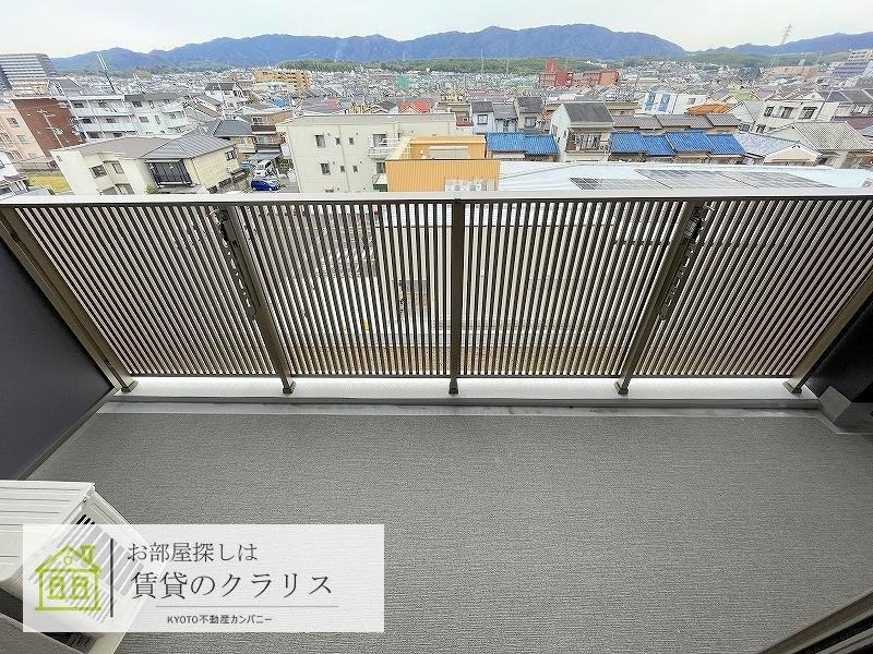 グランレブリー桂川サウススクエアのバルコニー