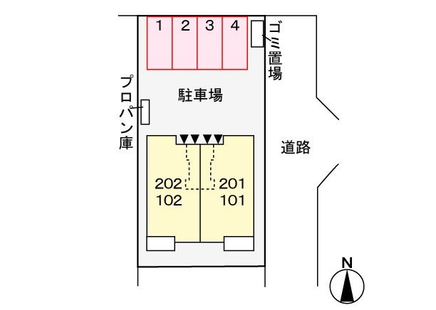 フェリーチェ　カーサの区画図
