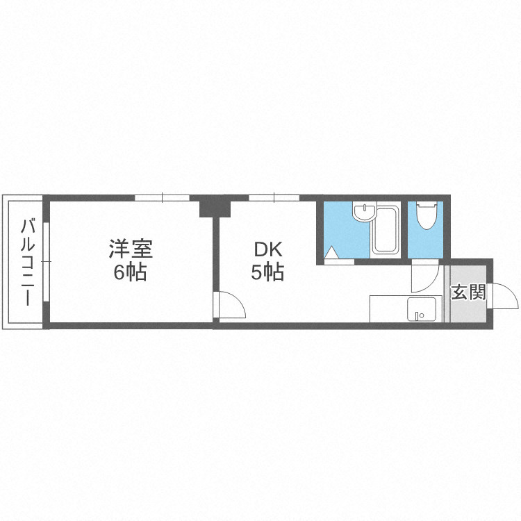 サンウィング南森町の間取り|サンウィング南森町　開放感ある間取り
