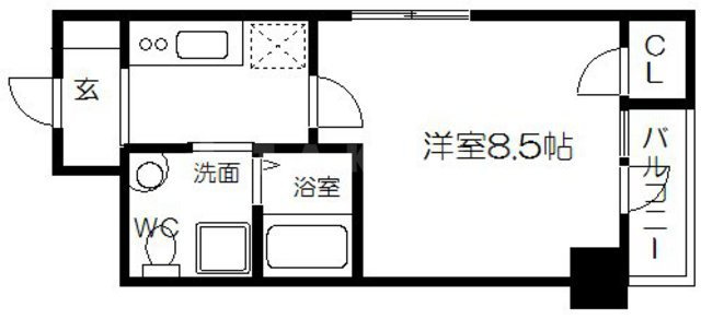 HS梅田EASTの間取り|HS梅田EAST　開放感のある間取り