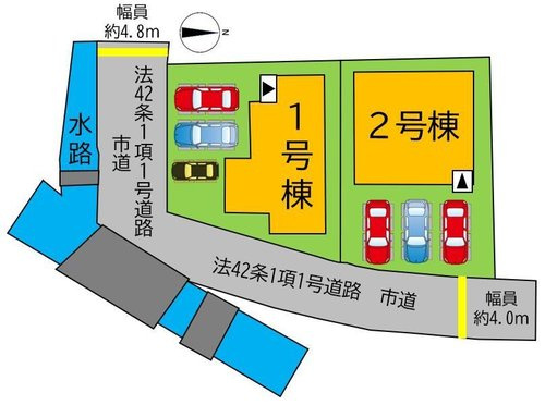 岡山市北区法界院の新築一戸建の区画図