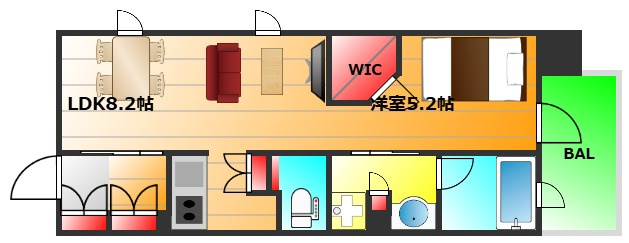 パークアクシス心斎橋の間取り|現状有姿