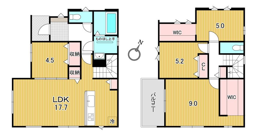 よかタウン　岡山市中区今在家【2期】【仲介手数料無料】の間取り