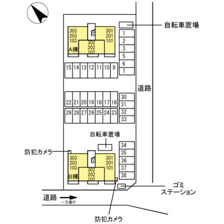 マリーゴールド　Ａの区画図