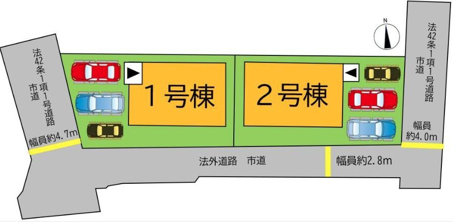 よかタウン　岡山市中区新京橋1丁目【1期】【仲介手数料無料】の区画図