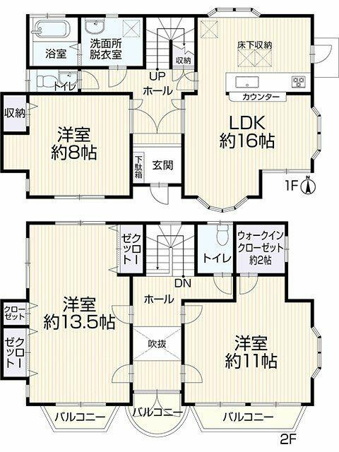 宇都宮市鶴田町　3ＬDK　中古住宅の間取り|間取り