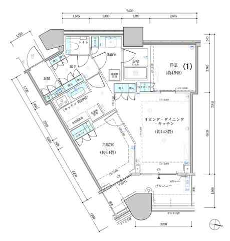 【間取り】 | パークタワー勝どきサウス | 間取り