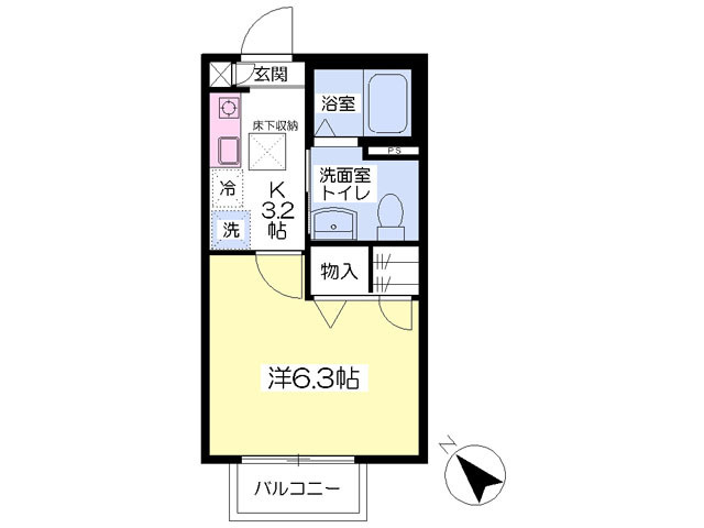 単身者にピッタリの間取りです♪