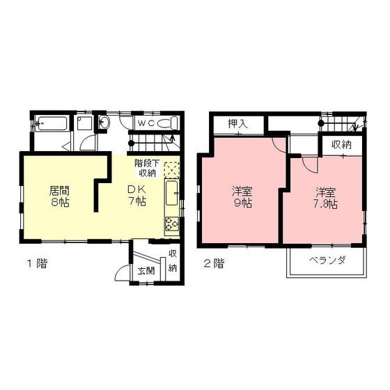 加納南陽町貸家の間取り