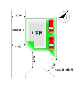 【区画図】 | 限定1棟・カースペース2台分♪