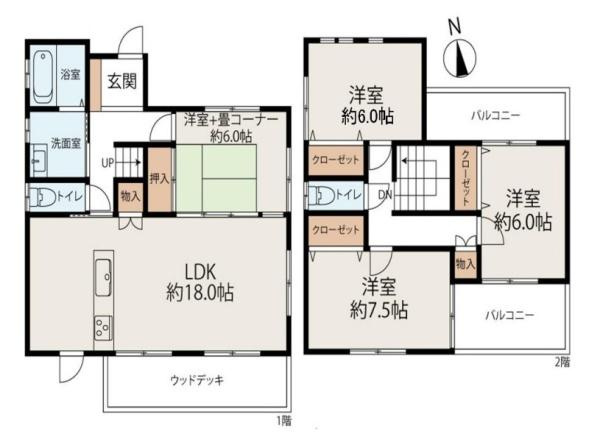 大和高田市曽大根１丁目　一戸建の間取り