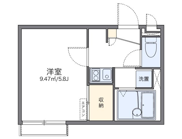 レオパレスサンウィステリアの間取り