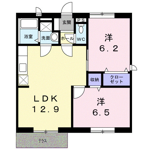 【間取り】 | リバーパークタモツＢ棟