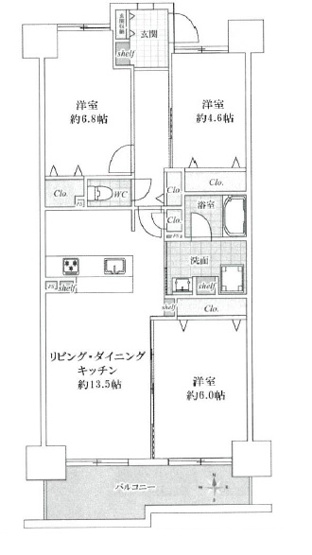 【間取り】 | クレール草加弐番館
