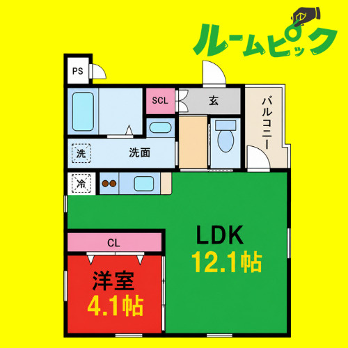 グランレーヴ吹上　名古屋市賃貸　仲介手数料無料の間取り