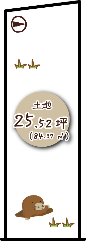 物集女町ヲサン田　建築条件無土地の区画図
