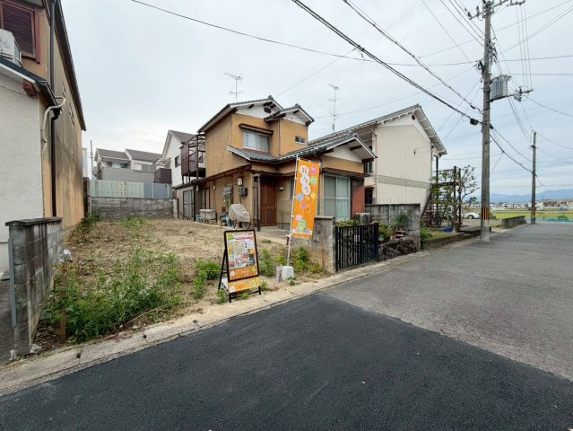 物集女町ヲサン田　建築条件無土地の前面道路含む現地写真