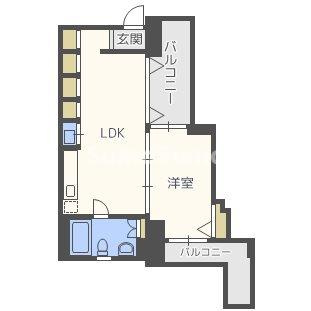 アーバンフラッツ湊町（旧 La Douceur湊町）の間取り