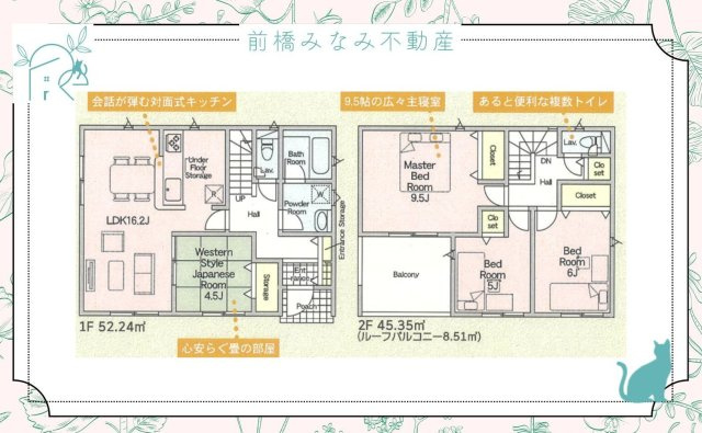 【新築】高崎市吉井町神保第２　２号棟(全２棟)　クレイドルガーデン　新築建売分譲の間取り