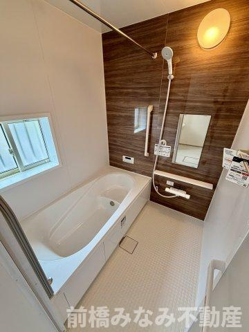【新築】前橋市六供町1丁目　限定１棟　ハートフルタウン　新築建売の浴室|日々の暮らしに欠かせないお風呂です
