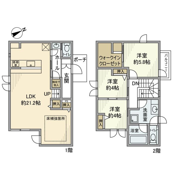 【間取り】 | 中和泉2丁目戸建