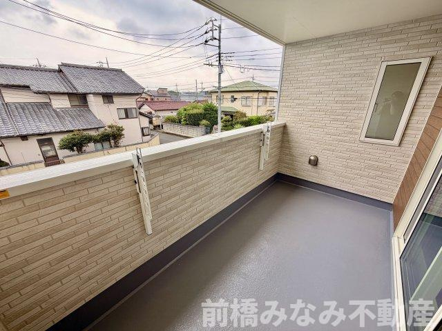 【新築】前橋市南町2丁目　限定１棟　ハートフルタウン　新築建売のバルコニー|開放的で明るい空間を演出してくれるバルコニーです