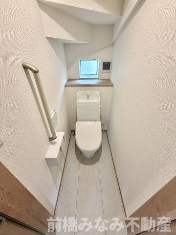 【新築】前橋市南町2丁目　限定１棟　ハートフルタウン　新築建売のトイレ|落ち着いたトイレです