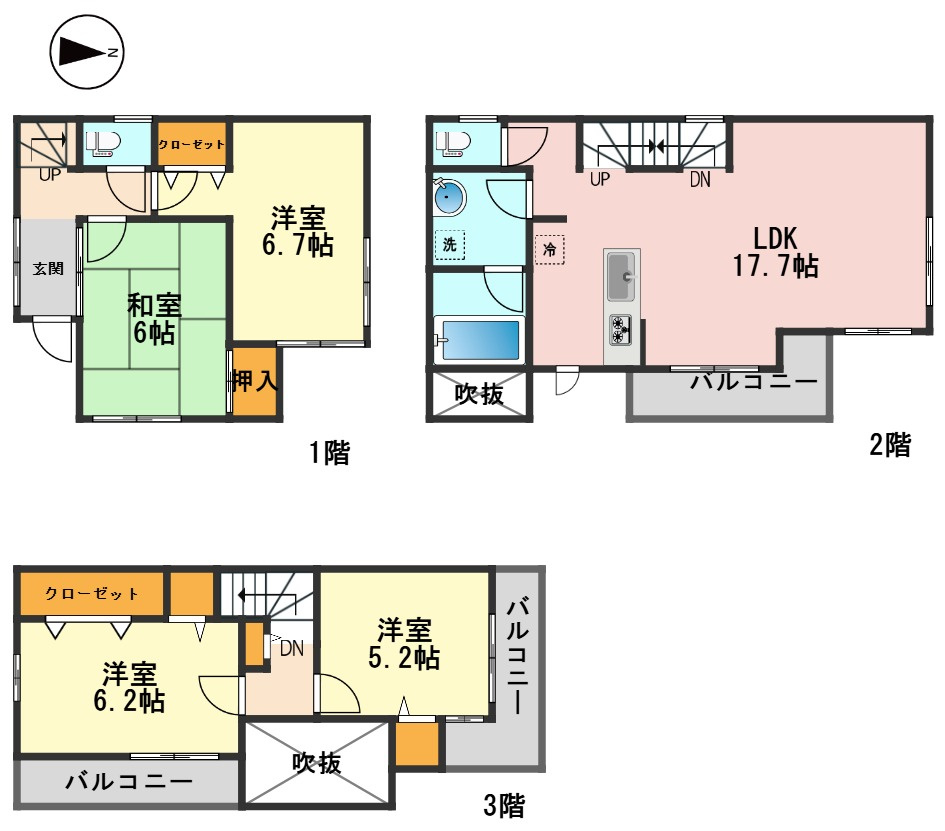 北篠崎戸建の間取り