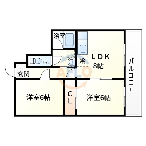 スカイハイム大喜　苅田小学校の間取り|スカイハイム大喜　間取り