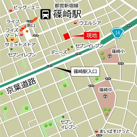 ノルデランテ篠崎の周辺