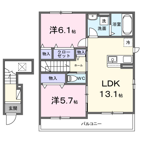 セレーノＢの間取り