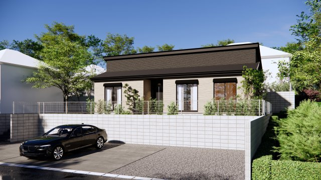 上田市芳田の外観パース|仕様のご確認やローンのご相談は＜Tel 026-477-7419＞まで♪