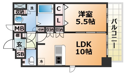 プレサンス神戸ティアラの間取り