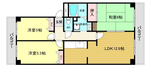 【間取り】 | ソレーユ西宮