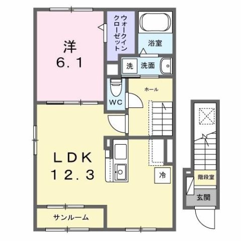 【間取り】 | ウエスト．ゲート　Ⅱ