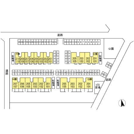 グレースタウン江南 Ｆの庭