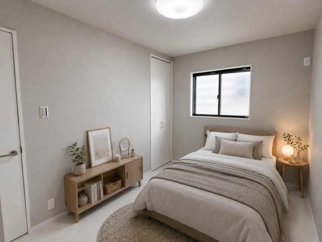 中堂寺庄ノ内町　Cプラン|【施工例】
収納をたっぷり設けることで、生活感が出にくく住環境を広々お使いいただけます。（※家具はCGによるイメージです）