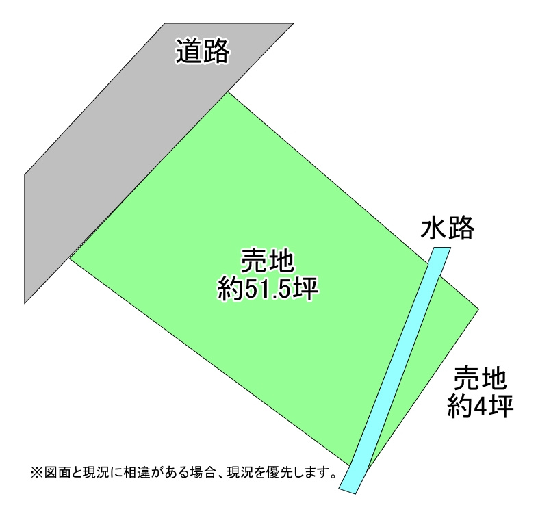市川三郷町落居　売土地の土地図