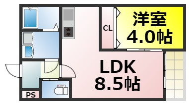 【間取り】 | H-maison大正 仲介手数料無料
