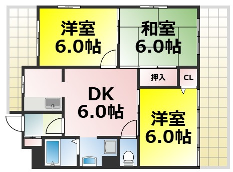 【間取り】 | フローライト桜川 仲介手数料無料