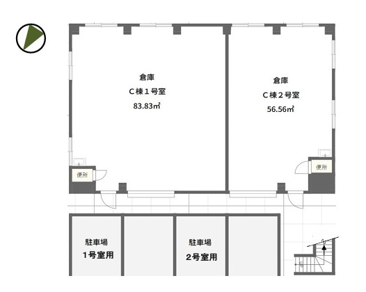 横浜市都筑区東山田４丁目の倉庫の間取り